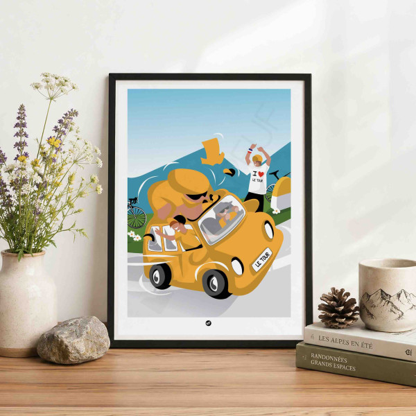 Découvrez les affiches BLACKPEUF | Illustration Montagnes colorés pour votre déco