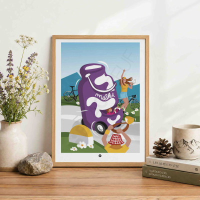 Découvrez les affiches BLACKPEUF | Illustration Montagnes colorés pour votre déco