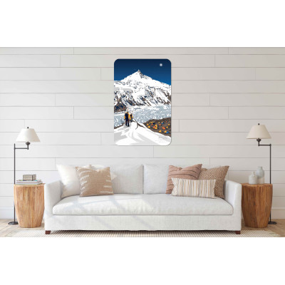Tableau mural first campbase vadim rocher ascension en montagne bleu et blanc pour la décoration. Tableau mural first campbase vadim rocher ascension en montagne bleu et blanc pour la décoration.