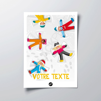Divertente poster da parete con neve creato da Powder Angels per decorare. Divertente poster da parete con neve creato da Powder Angels per decorare.