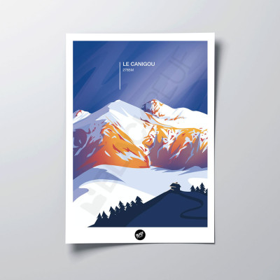 Affiche murale le canigou mont altitude montagne bleu et violet pour la décoration. Affiche murale le canigou mont altitude montagne bleu et violet pour la décoration.