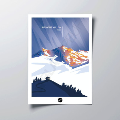 Affiche murale le mont vallon mont altitude montagne bleu et violet pour la décoration. Affiche murale le mont vallon mont altitude montagne bleu et violet pour la décoration.