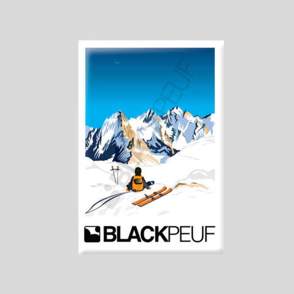 Magnet souvenir de montagne avec les illustrations blackpeuf aimants de décoration