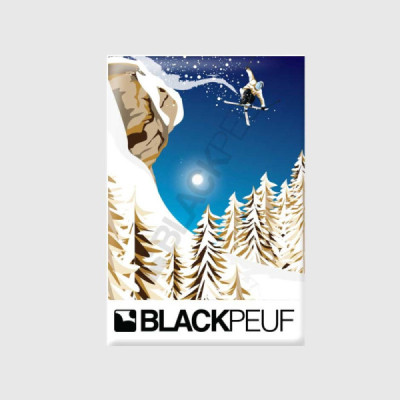 Magnet souvenir de montagne avec les illustrations blackpeuf aimants de décoration Magnet souvenir de montagne avec les illustrations blackpeuf aimants de décoration