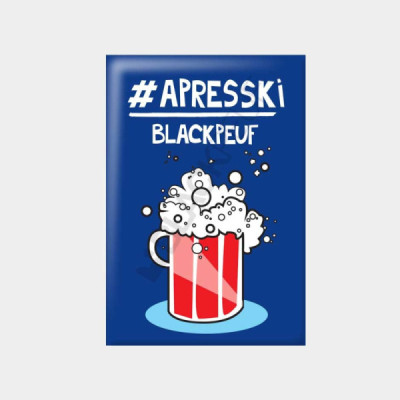 Magnet souvenir de montagne avec les illustrations blackpeuf aimants de décoration Magnet souvenir de montagne avec les illustrations blackpeuf aimants de décoration