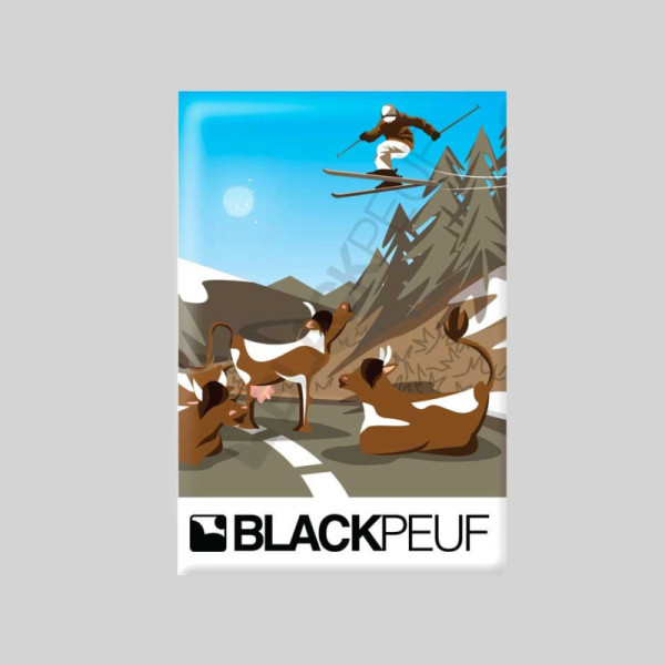 Magnet souvenir de montagne avec les illustrations blackpeuf aimants de décoration