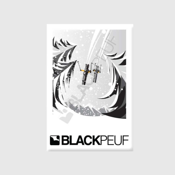 Magnet souvenir de montagne avec les illustrations blackpeuf aimants de décoration