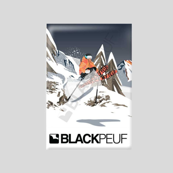 Magnet souvenir de montagne avec les illustrations blackpeuf aimants de décoration
