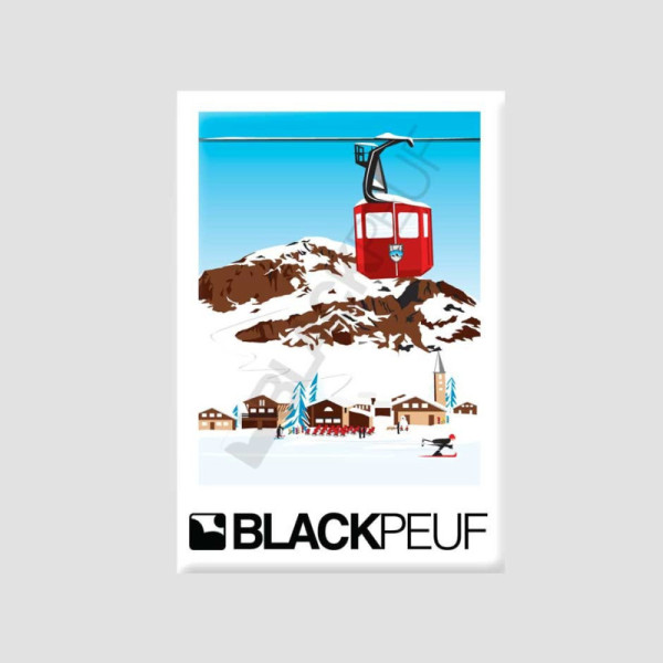 Magnet souvenir de montagne avec les illustrations blackpeuf aimants de décoration