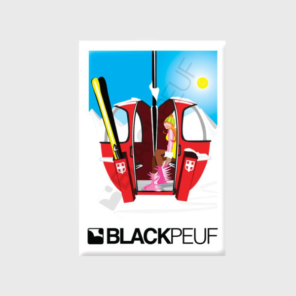 Magnet souvenir de montagne avec les illustrations blackpeuf aimants de décoration