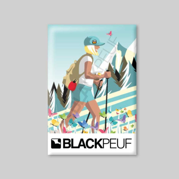 Magnet souvenir de montagne avec les illustrations blackpeuf aimants de décoration