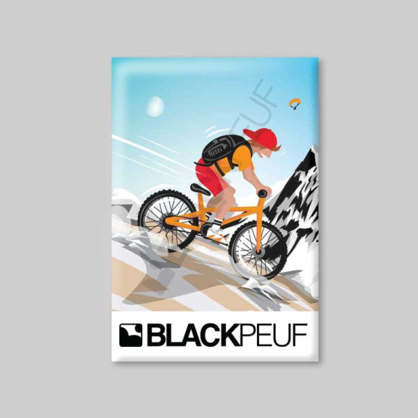 Magnet souvenir de montagne avec les illustrations blackpeuf aimants de décoration