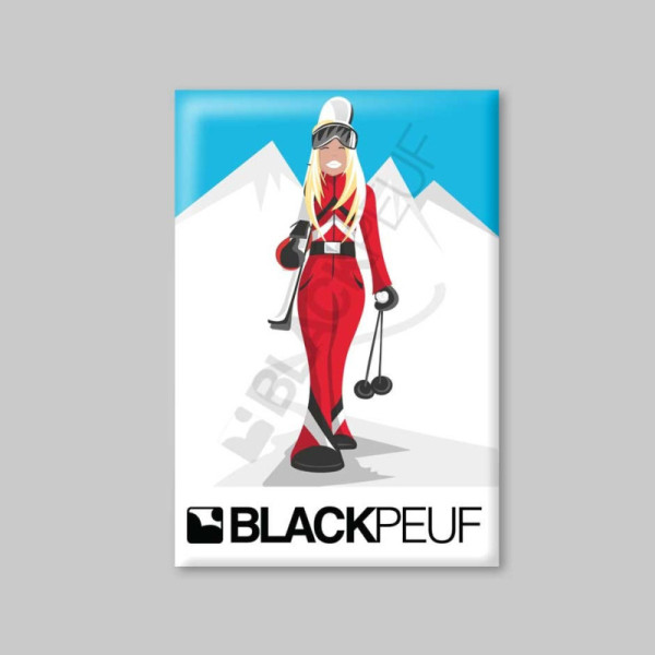 Magnet souvenir de montagne avec les illustrations blackpeuf aimants de décoration