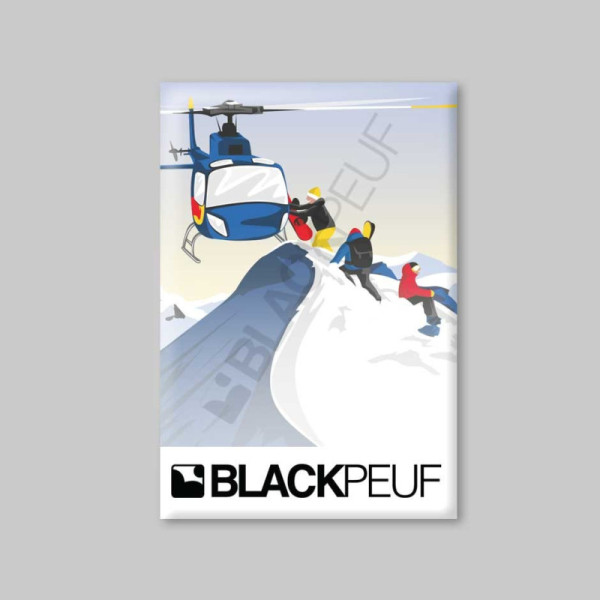 Magnet souvenir de montagne avec les illustrations blackpeuf aimants de décoration