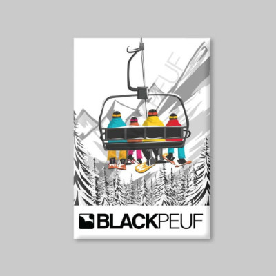 Magnet souvenir de montagne avec les illustrations blackpeuf aimants de décoration Magnet souvenir de montagne avec les illustrations blackpeuf aimants de décoration