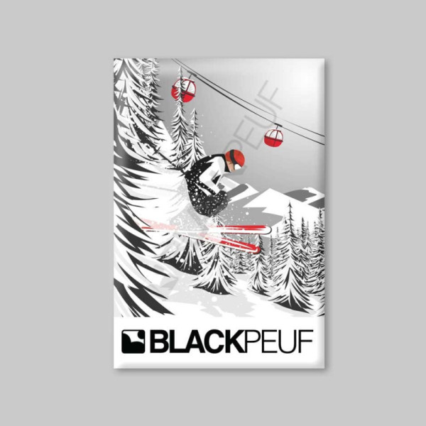 Magnet souvenir de montagne avec les illustrations blackpeuf aimants de décoration