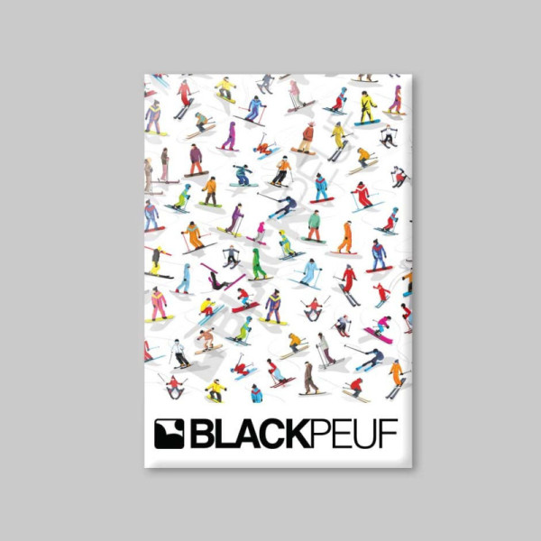 Magnet souvenir de montagne avec les illustrations blackpeuf aimants de décoration
