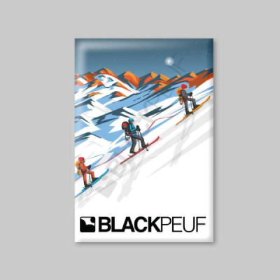 Magnet souvenir de montagne avec les illustrations blackpeuf aimants de décoration Magnet souvenir de montagne avec les illustrations blackpeuf aimants de décoration