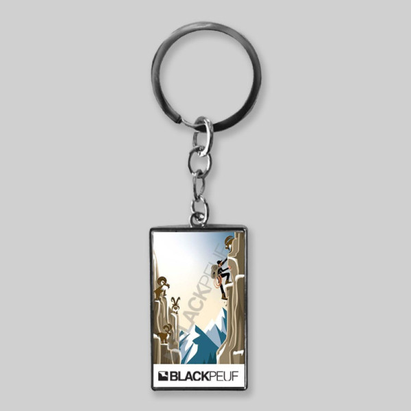 Porte clefs souvenir de montagne avec les illustrations blackpeuf