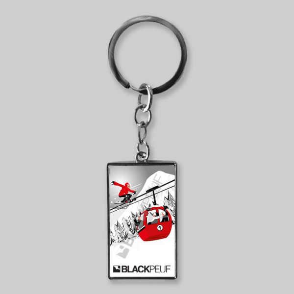 Porte clefs souvenir de montagne avec les illustrations blackpeuf