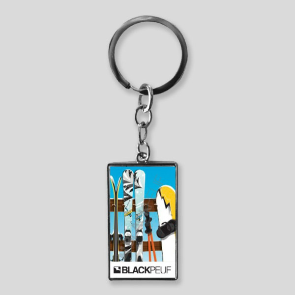Porte clefs souvenir de montagne avec les illustrations blackpeuf