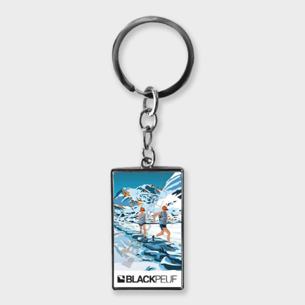 Porte clefs souvenir de montagne avec les illustrations blackpeuf