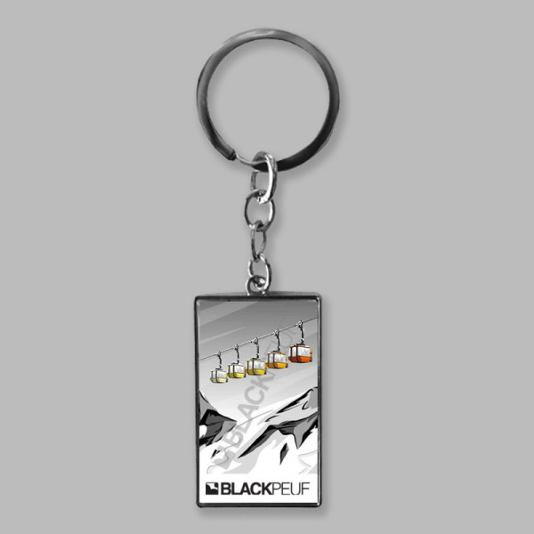 Porte clefs souvenir de montagne avec les illustrations blackpeuf