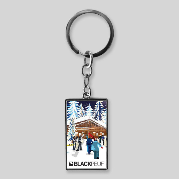 Porte clefs souvenir de montagne avec les illustrations blackpeuf