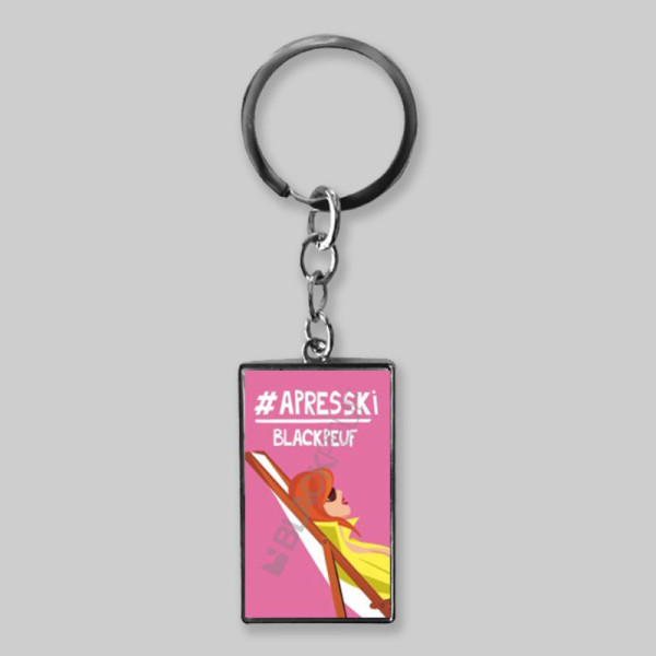 Porte clefs souvenir de montagne avec les illustrations blackpeuf