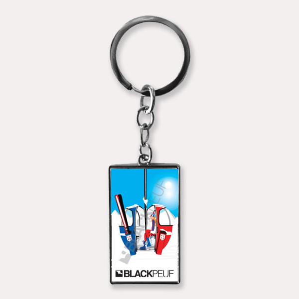 Porte clefs souvenir de montagne avec les illustrations blackpeuf