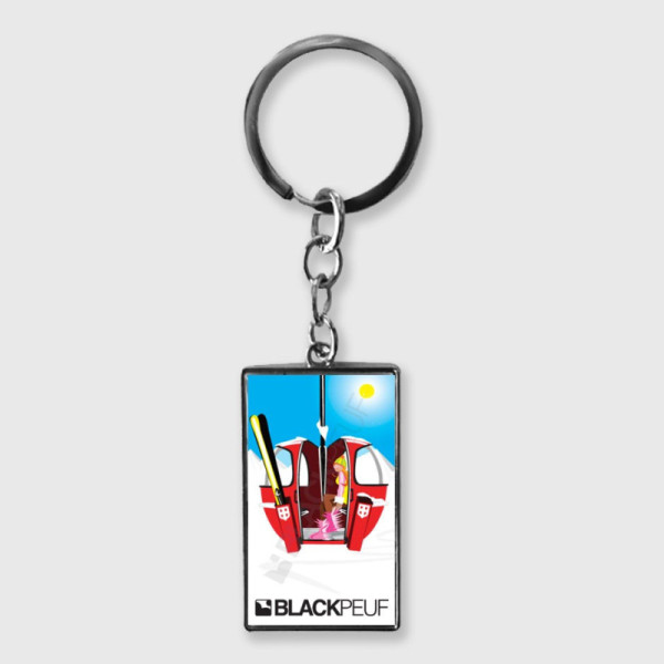 Porte clefs souvenir de montagne avec les illustrations blackpeuf