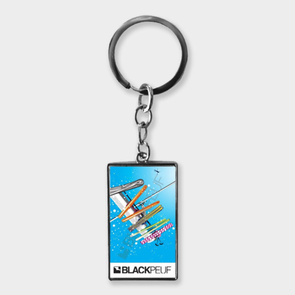 Porte clefs souvenir de montagne avec les illustrations blackpeuf