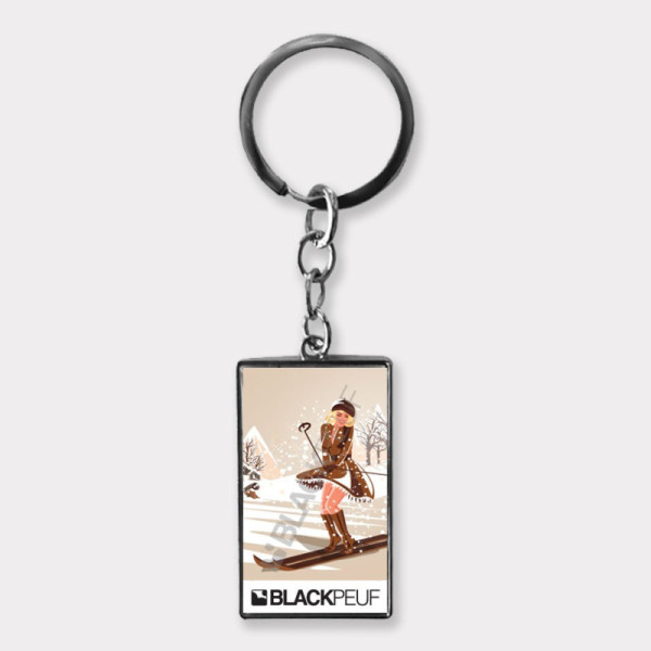 Porte clefs souvenir de montagne avec les illustrations blackpeuf