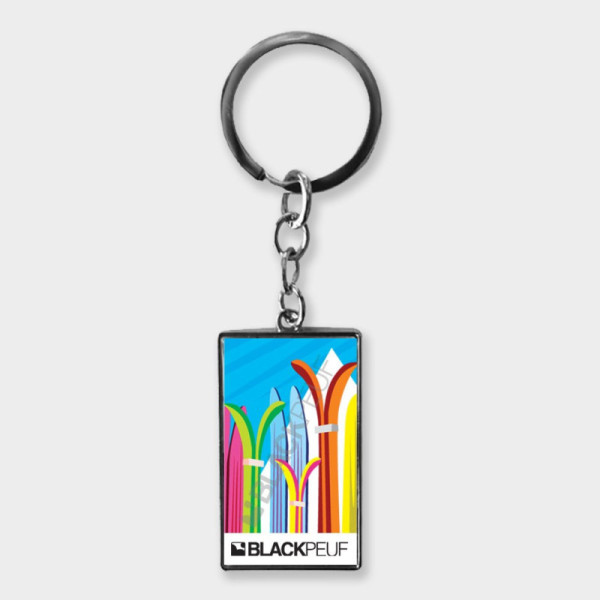 Porte clefs souvenir de montagne avec les illustrations blackpeuf