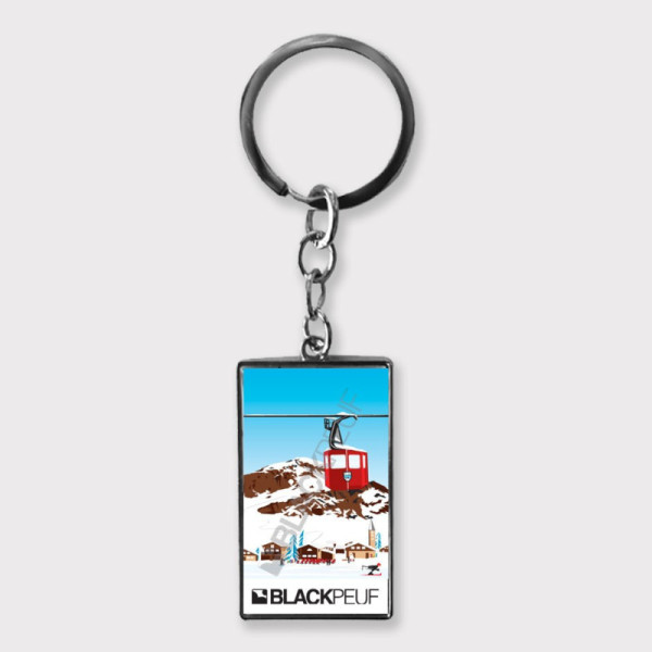 Porte clefs souvenir de montagne avec les illustrations blackpeuf