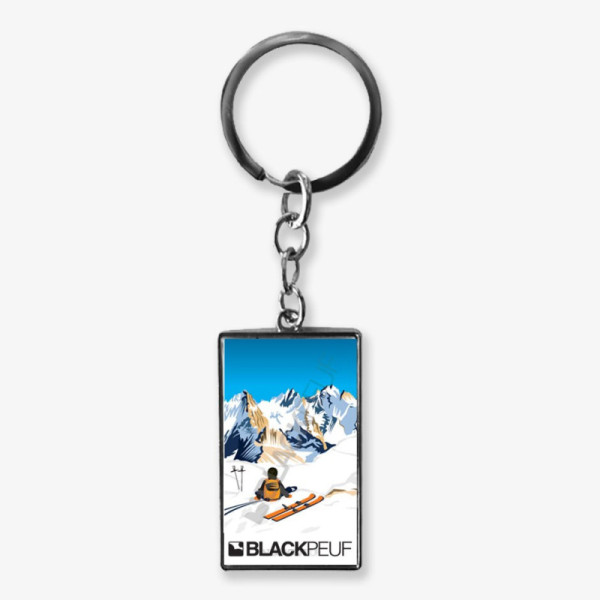 Porte clefs souvenir de montagne avec les illustrations blackpeuf