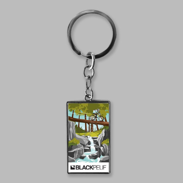 Porte clefs souvenir de montagne avec les illustrations blackpeuf