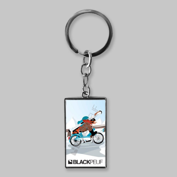 Porte clefs souvenir de montagne avec les illustrations blackpeuf