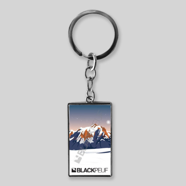 Porte clefs souvenir de montagne avec les illustrations blackpeuf