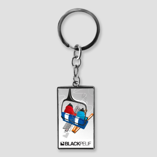 Porte clefs souvenir de montagne avec les illustrations blackpeuf