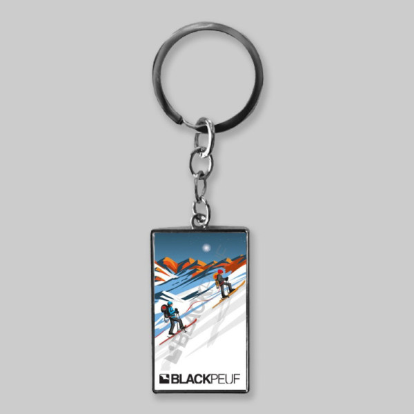 Porte clefs souvenir de montagne avec les illustrations blackpeuf