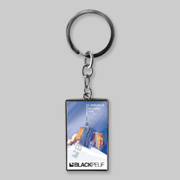 Porte clefs souvenir de montagne avec les illustrations blackpeuf