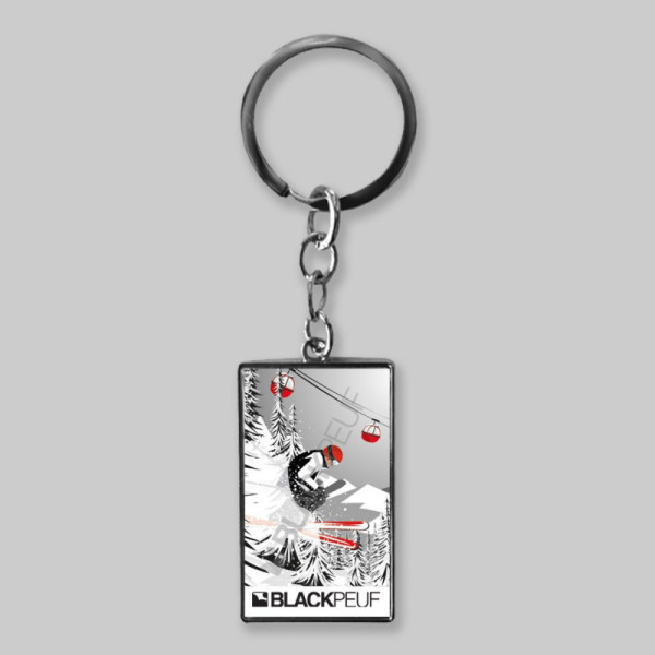 Porte clefs souvenir de montagne avec les illustrations blackpeuf
