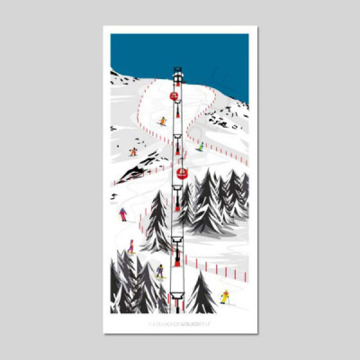 Cartes postales Polaroïd et Panoramique BLACKPEUF souvenir des alpes