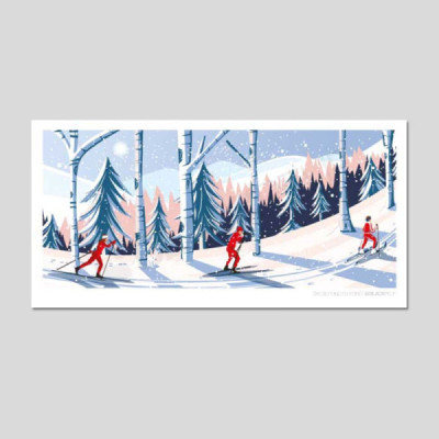 Cartes postales Polaroïd et Panoramique BLACKPEUF souvenir des alpes