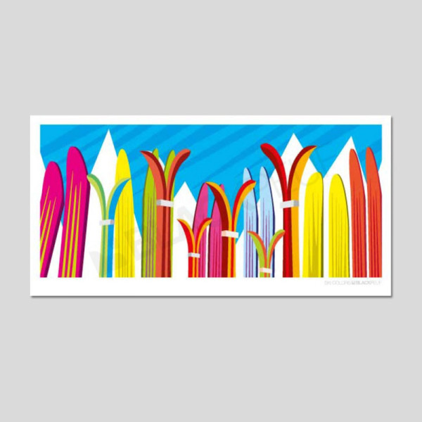 Cartes postales Polaroïd et Panoramique BLACKPEUF souvenir des alpes