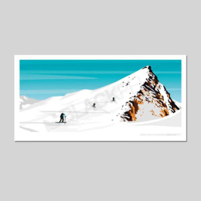 Cartes postales Polaroïd et Panoramique BLACKPEUF souvenir des alpes