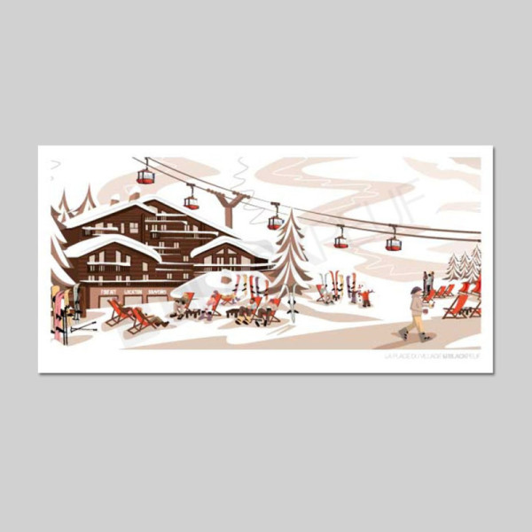 Cartes postales Polaroïd et Panoramique BLACKPEUF souvenir des alpes