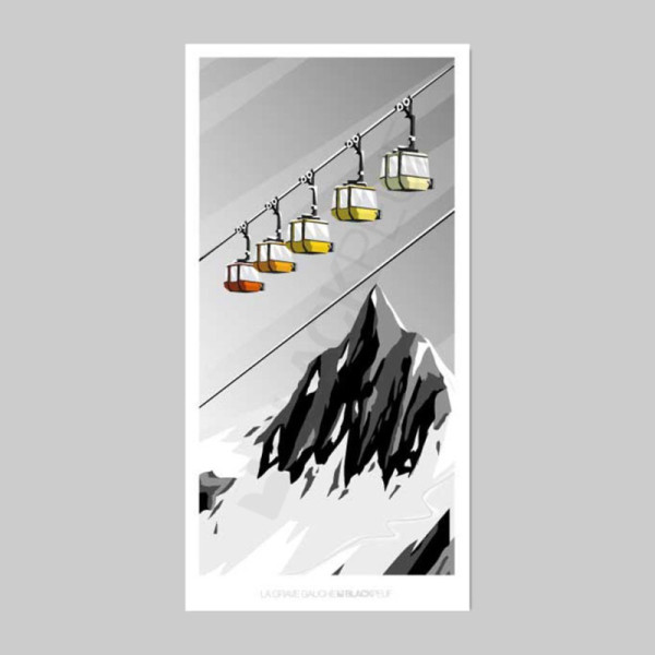 Cartes postales Polaroïd et Panoramique BLACKPEUF souvenir des alpes