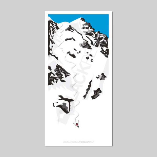 Cartes postales Polaroïd et Panoramique BLACKPEUF souvenir des alpes